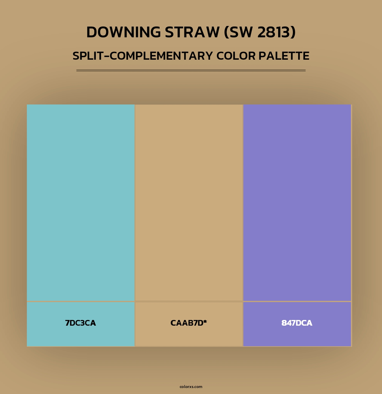 Downing Straw (SW 2813) - Split-Complementary Color Palette