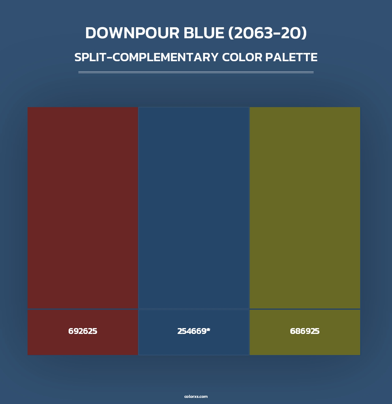 Downpour Blue (2063-20) - Split-Complementary Color Palette