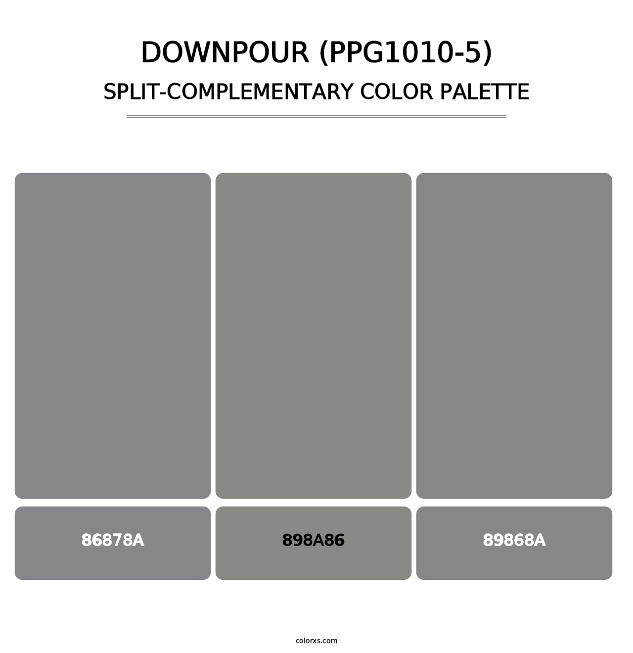 Downpour (PPG1010-5) - Split-Complementary Color Palette