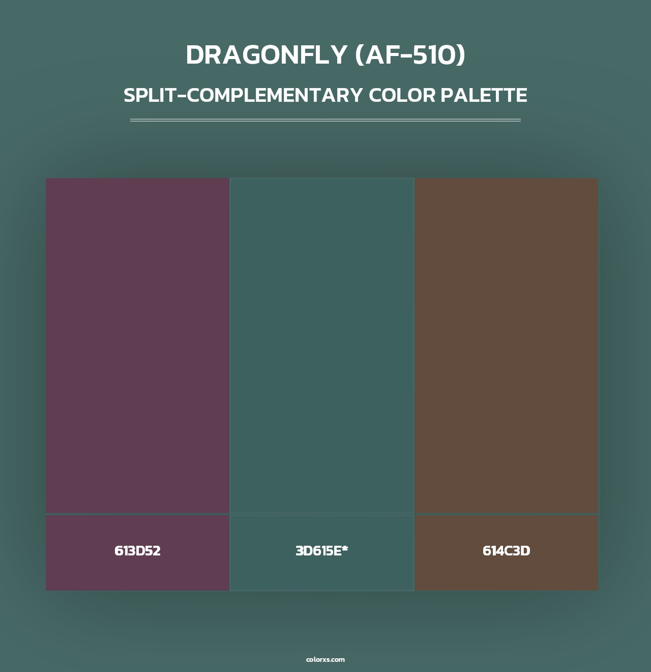 Dragonfly (AF-510) - Split-Complementary Color Palette