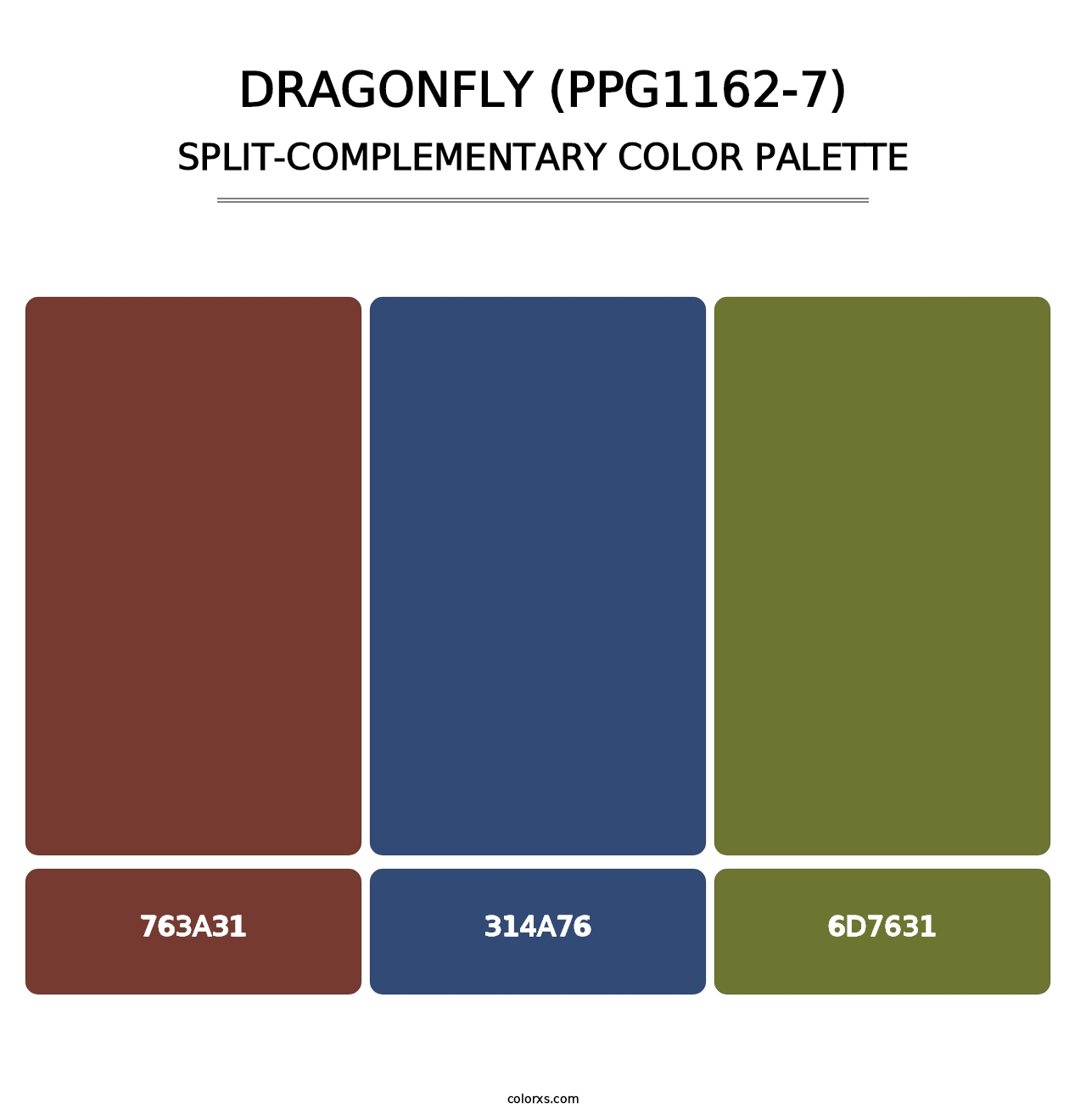 Dragonfly (PPG1162-7) - Split-Complementary Color Palette