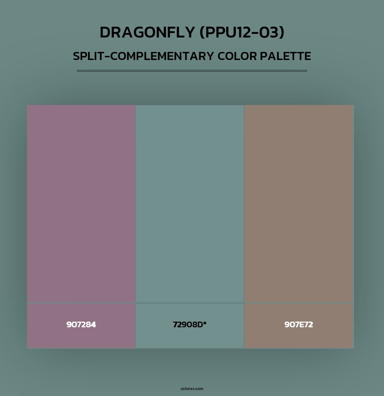 Dragonfly (PPU12-03) - Split-Complementary Color Palette