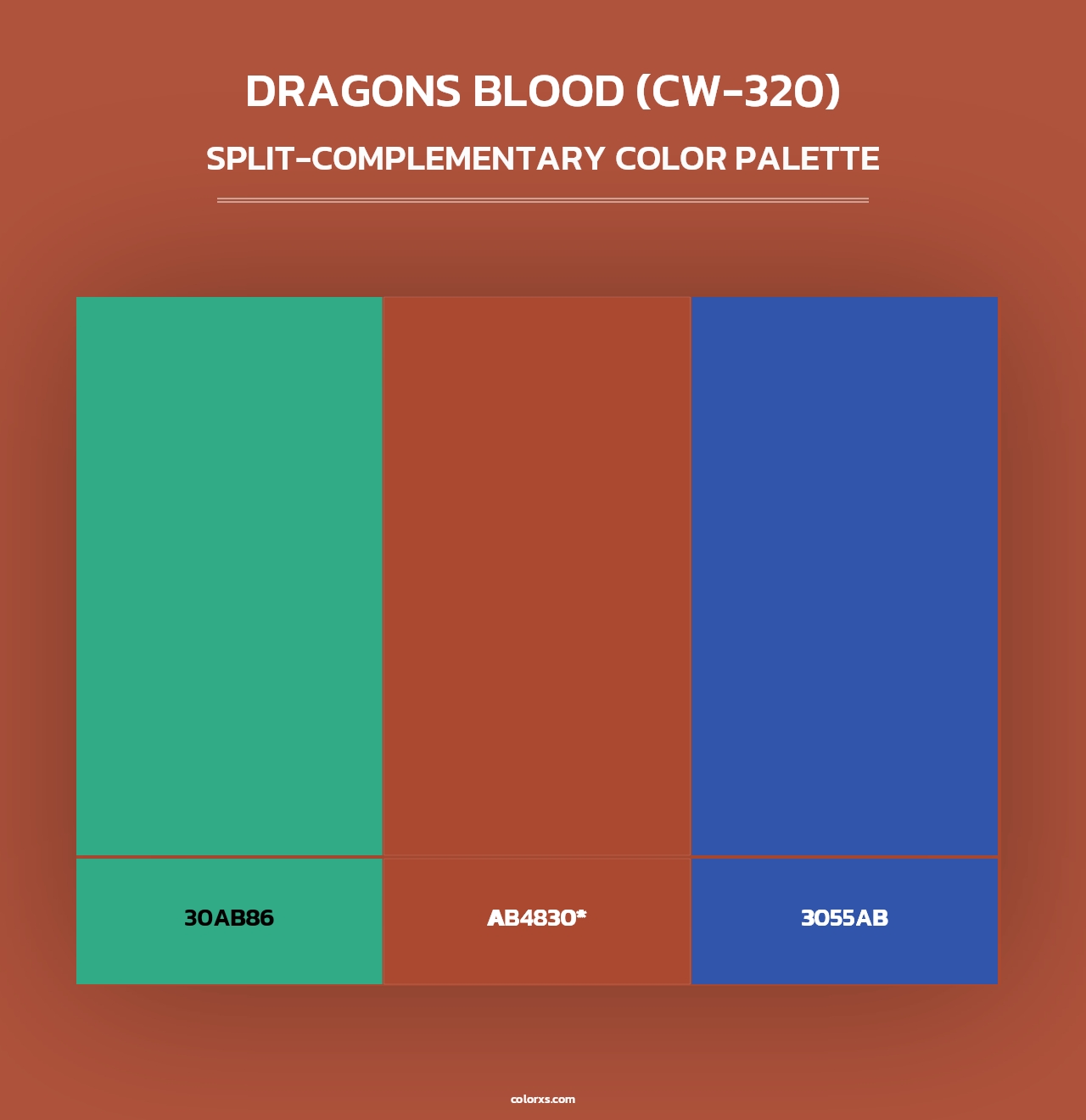 Dragons Blood (CW-320) - Split-Complementary Color Palette