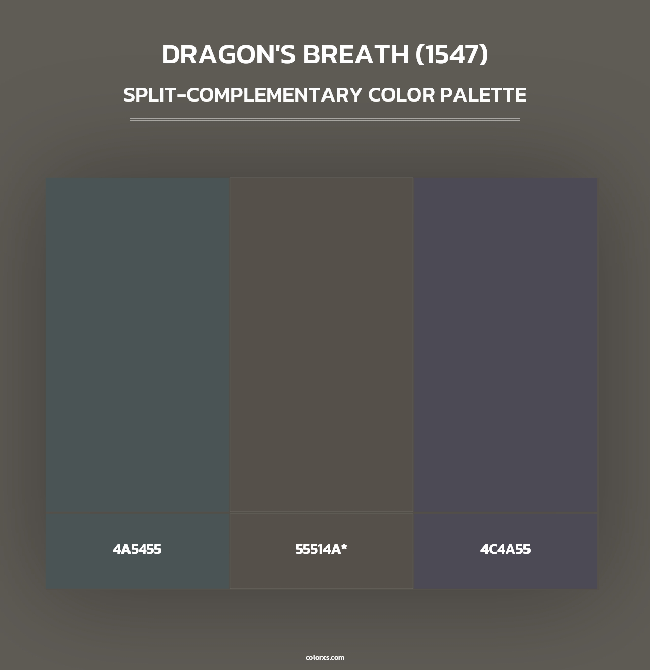 Dragon's Breath (1547) - Split-Complementary Color Palette
