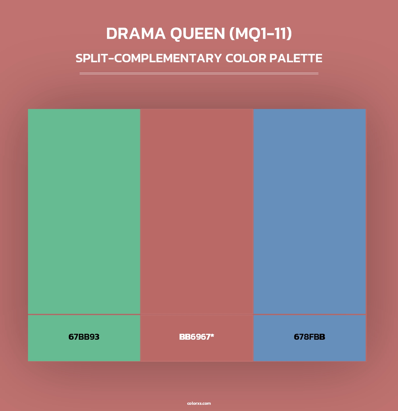 Drama Queen (MQ1-11) - Split-Complementary Color Palette