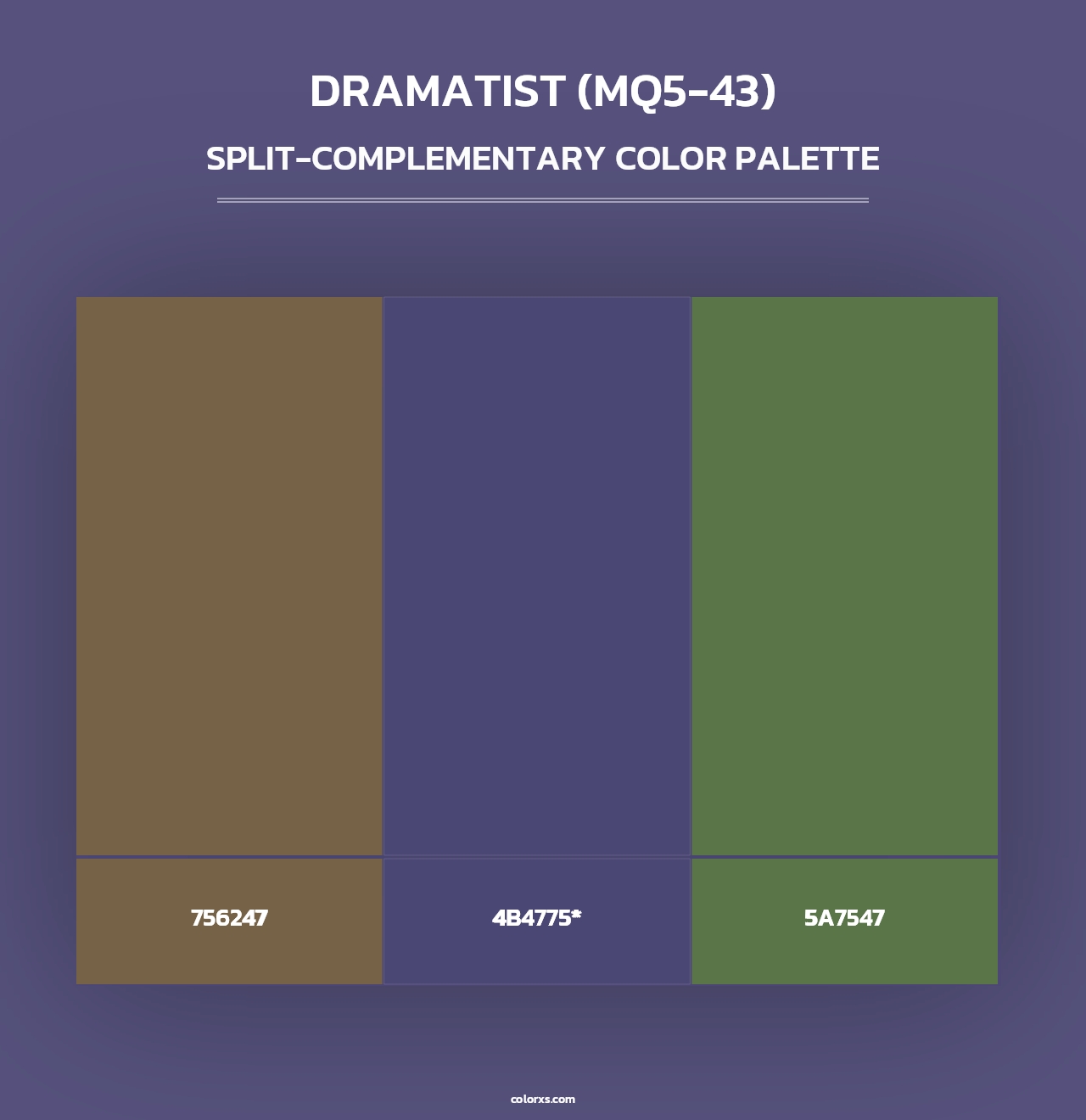 Dramatist (MQ5-43) - Split-Complementary Color Palette
