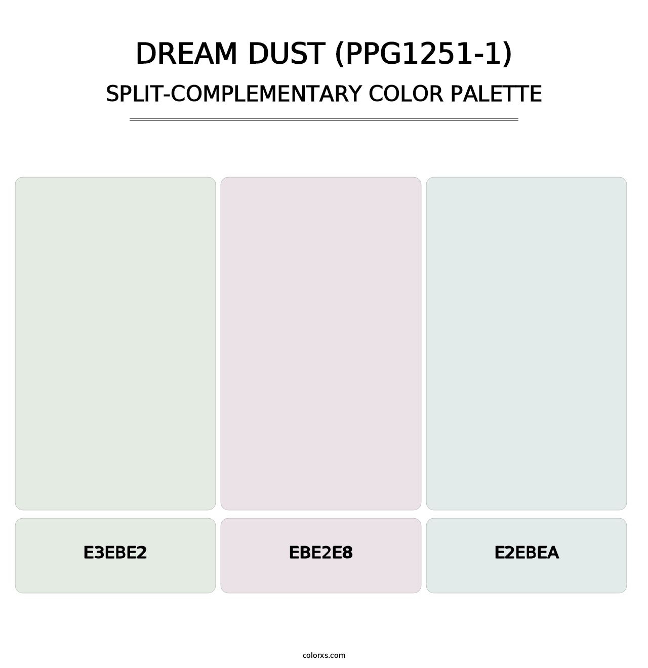 Dream Dust (PPG1251-1) - Split-Complementary Color Palette