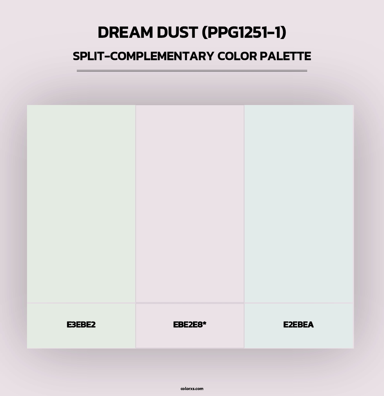 Dream Dust (PPG1251-1) - Split-Complementary Color Palette