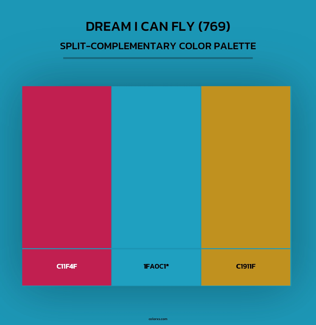 Dream I Can Fly (769) - Split-Complementary Color Palette