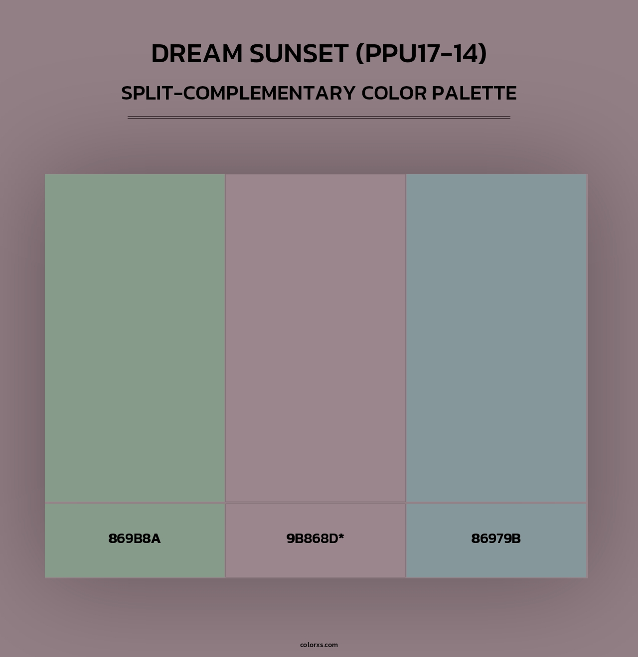 Dream Sunset (PPU17-14) - Split-Complementary Color Palette