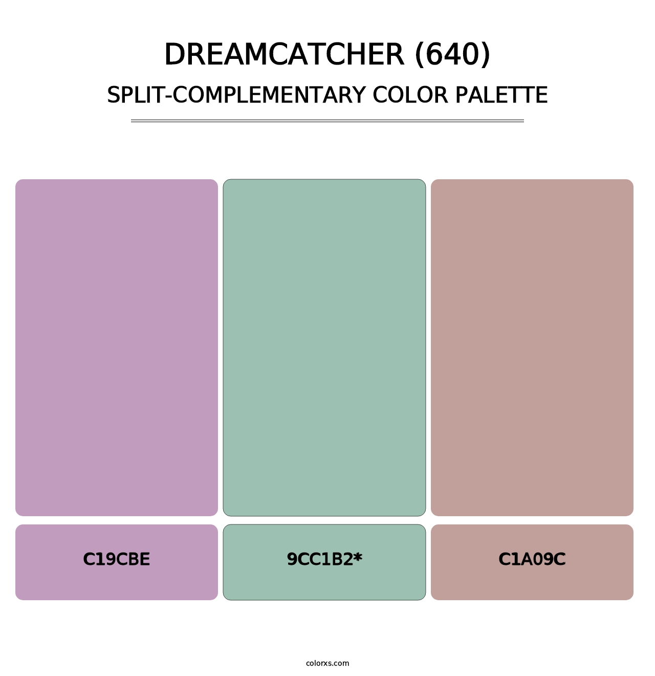 Dreamcatcher (640) - Split-Complementary Color Palette