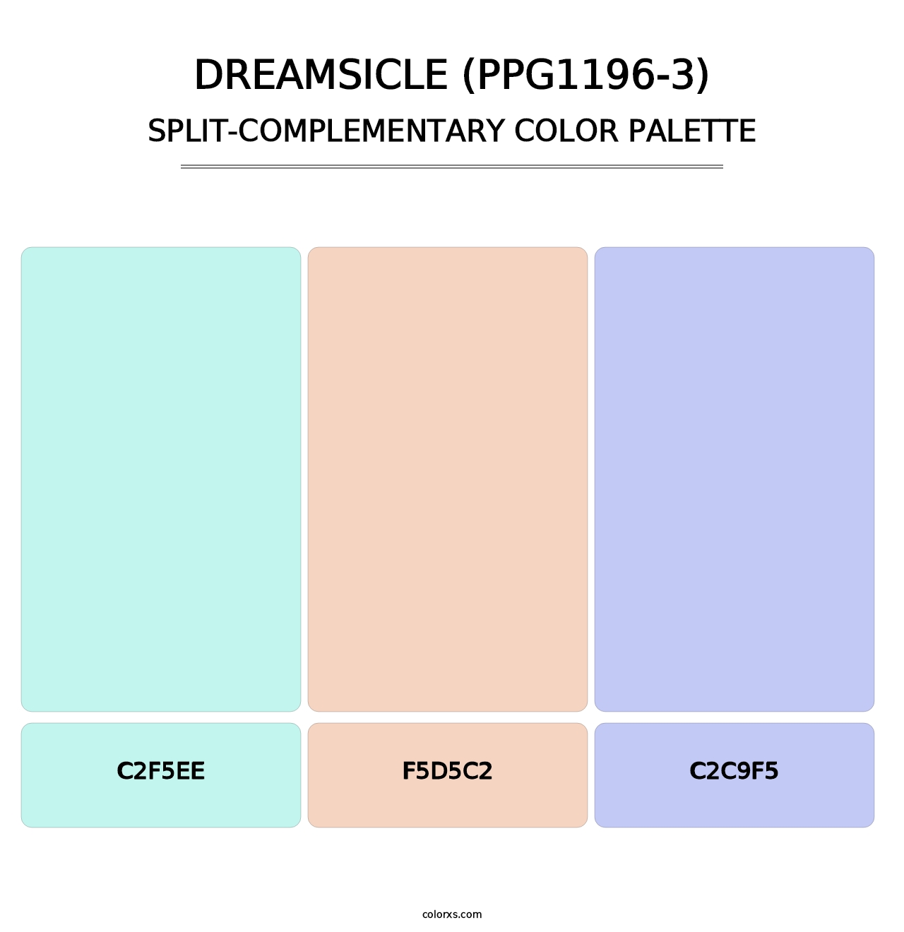 Dreamsicle (PPG1196-3) - Split-Complementary Color Palette