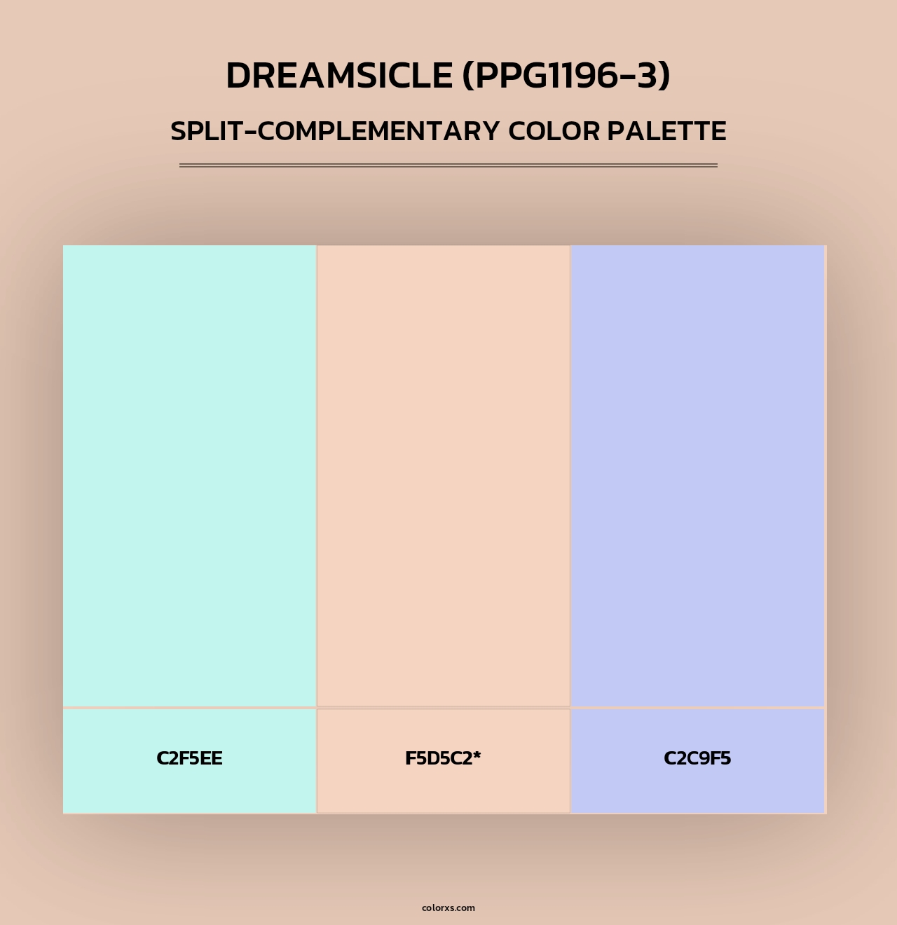 Dreamsicle (PPG1196-3) - Split-Complementary Color Palette