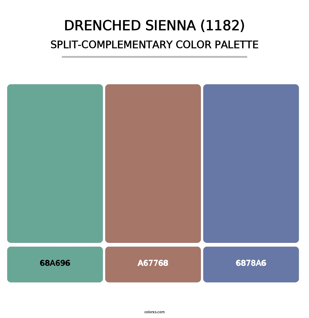 Drenched Sienna (1182) - Split-Complementary Color Palette
