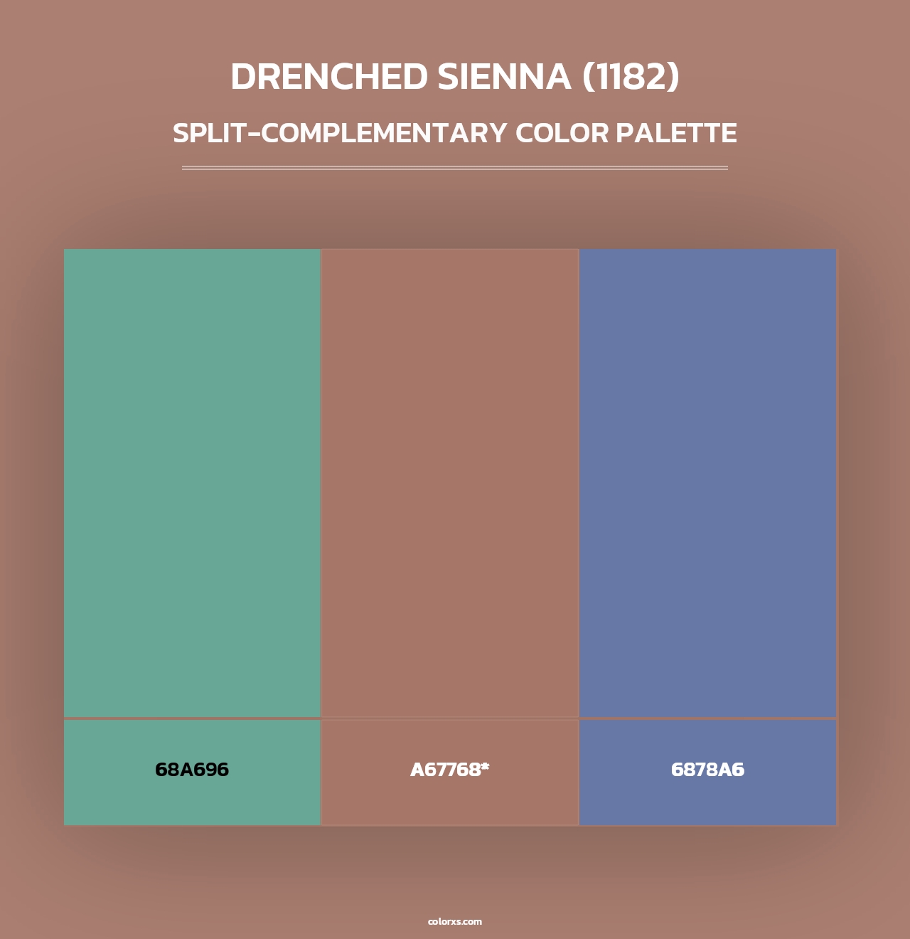 Drenched Sienna (1182) - Split-Complementary Color Palette