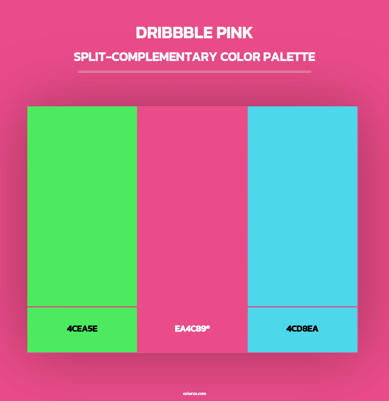 Dribbble Pink - Split-Complementary Color Palette