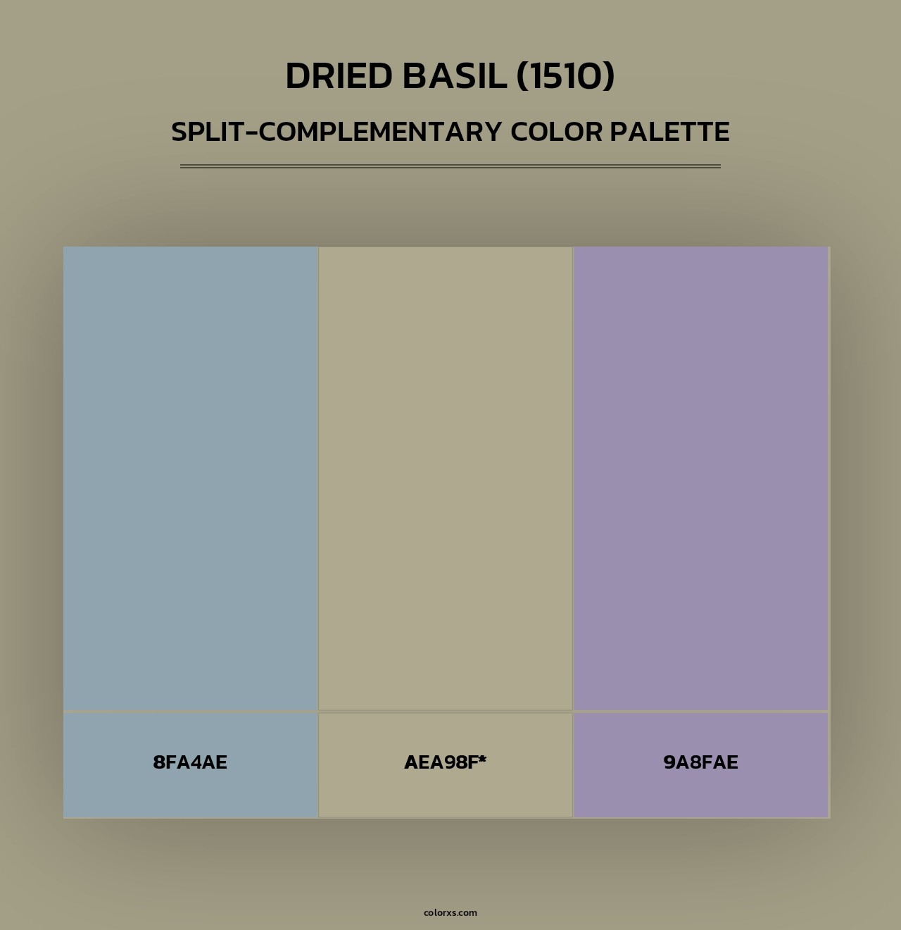 Dried Basil (1510) - Split-Complementary Color Palette