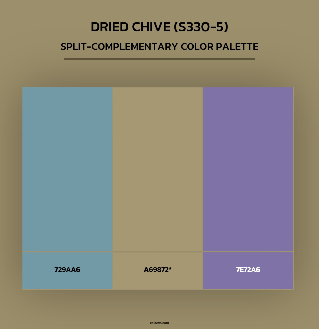 Dried Chive (S330-5) - Split-Complementary Color Palette