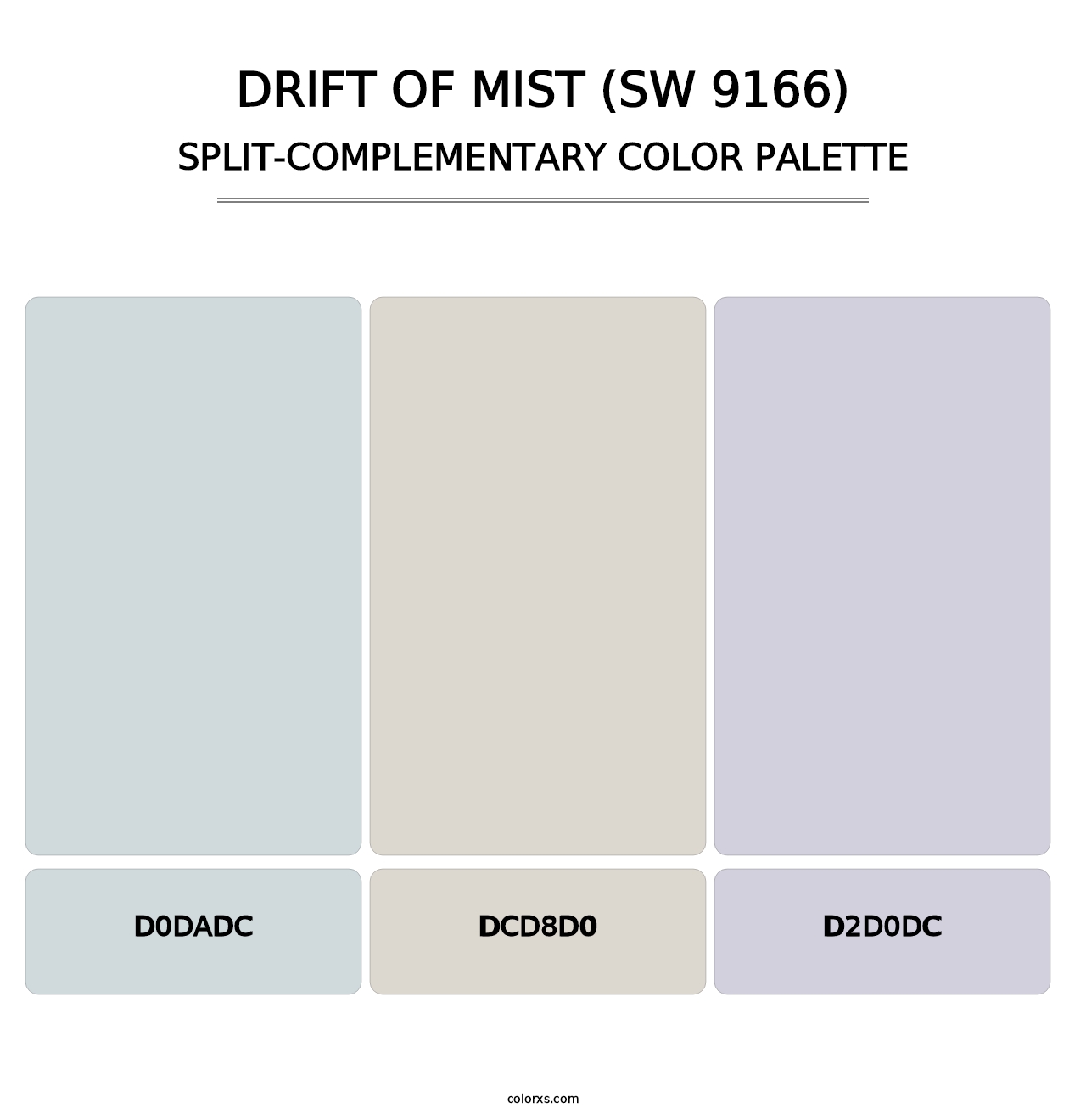 Drift of Mist (SW 9166) - Split-Complementary Color Palette