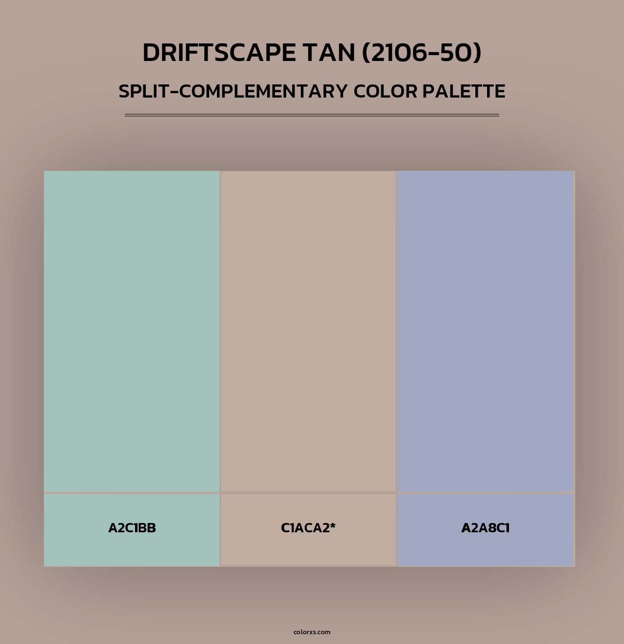 Driftscape Tan (2106-50) - Split-Complementary Color Palette