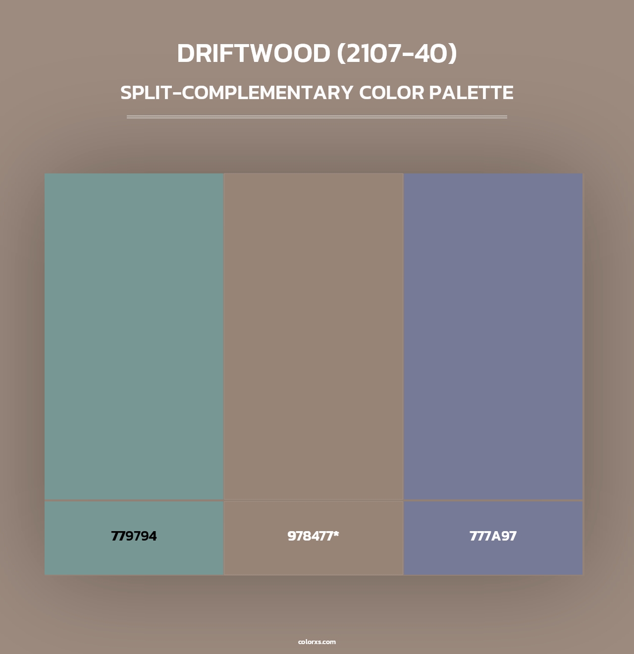 Driftwood (2107-40) - Split-Complementary Color Palette