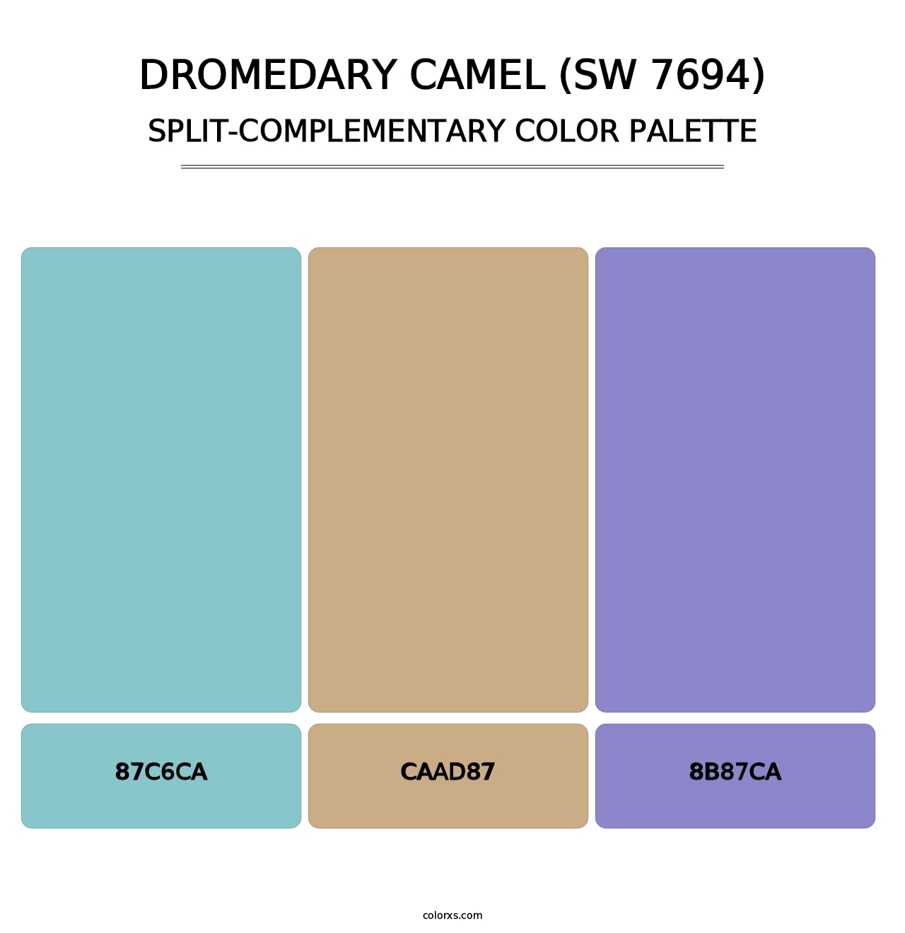 Dromedary Camel (SW 7694) - Split-Complementary Color Palette