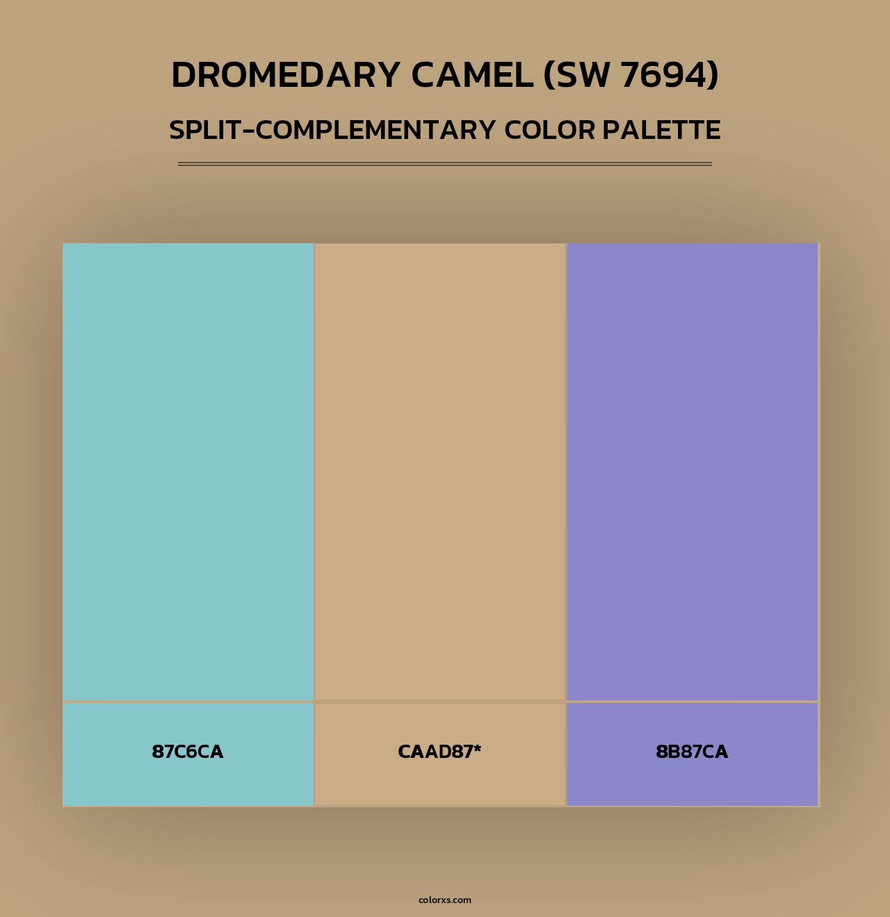 Dromedary Camel (SW 7694) - Split-Complementary Color Palette