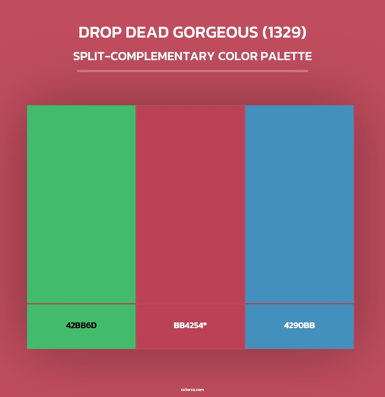 Drop Dead Gorgeous (1329) - Split-Complementary Color Palette
