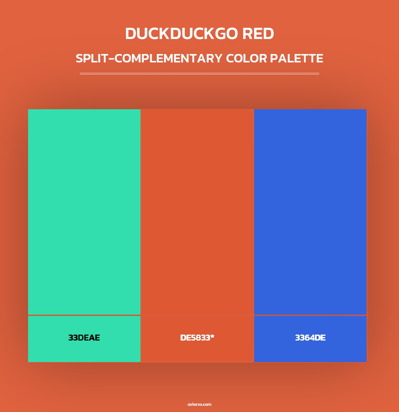 DuckDuckGo Red - Split-Complementary Color Palette