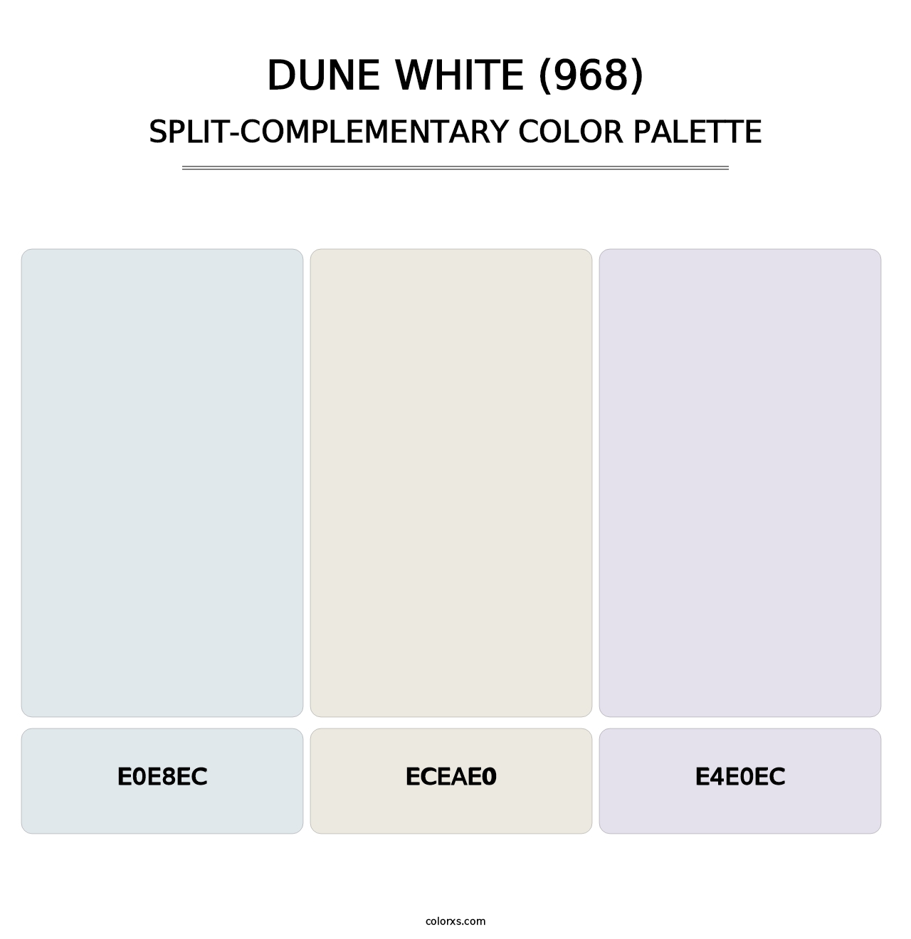 Dune White (968) - Split-Complementary Color Palette
