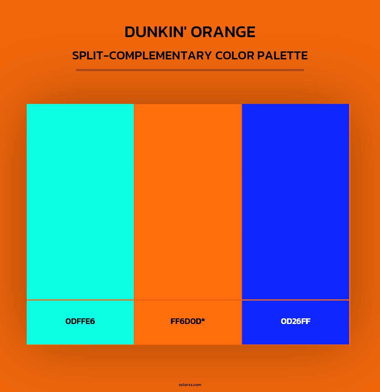Dunkin' Orange - Split-Complementary Color Palette