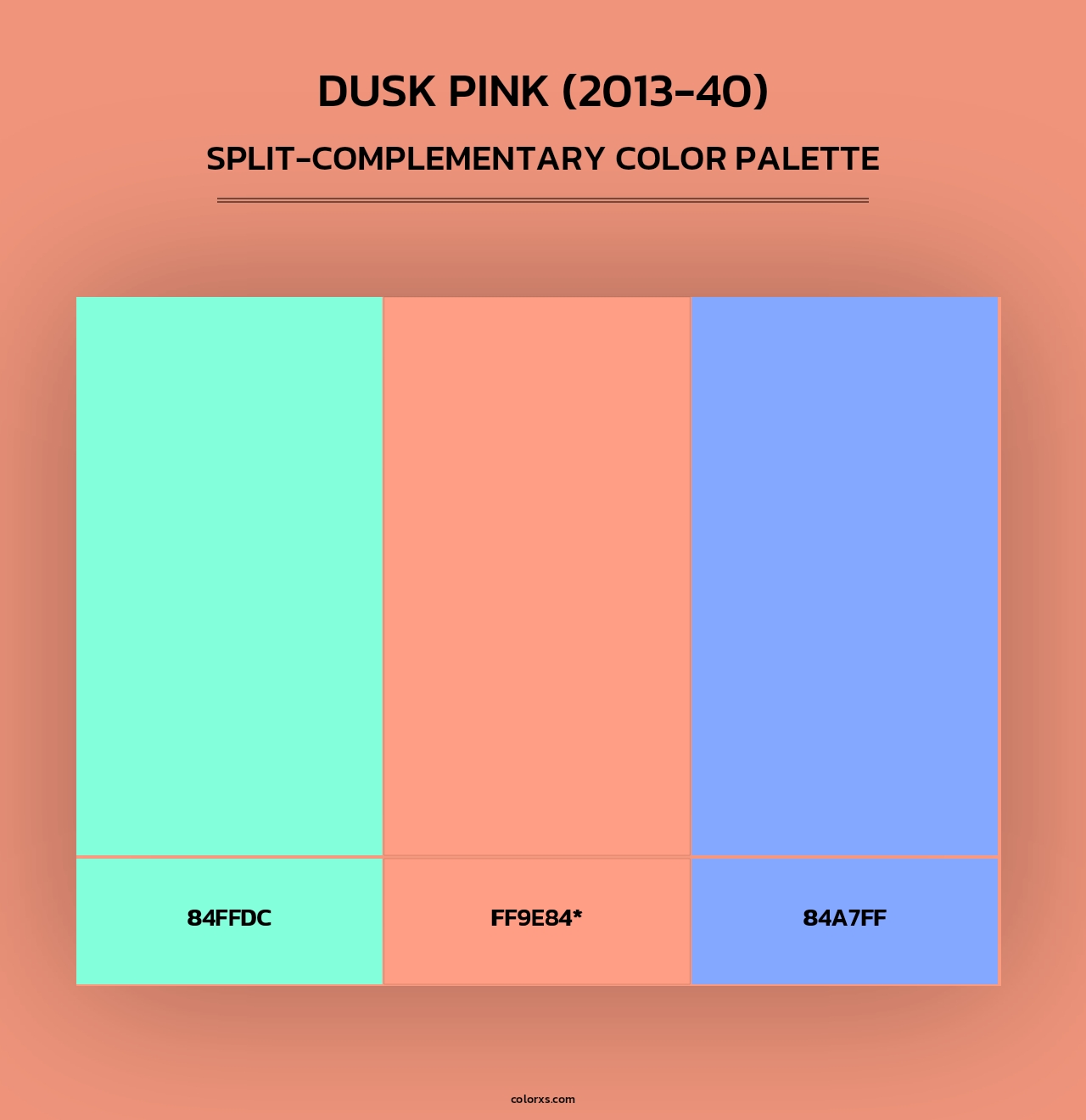Dusk Pink (2013-40) - Split-Complementary Color Palette
