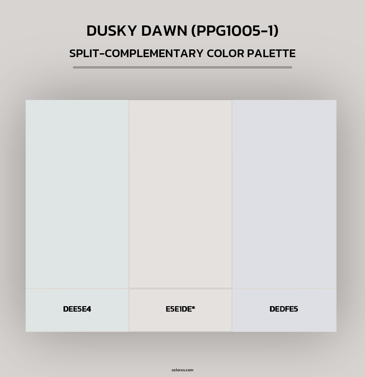 Dusky Dawn (PPG1005-1) - Split-Complementary Color Palette