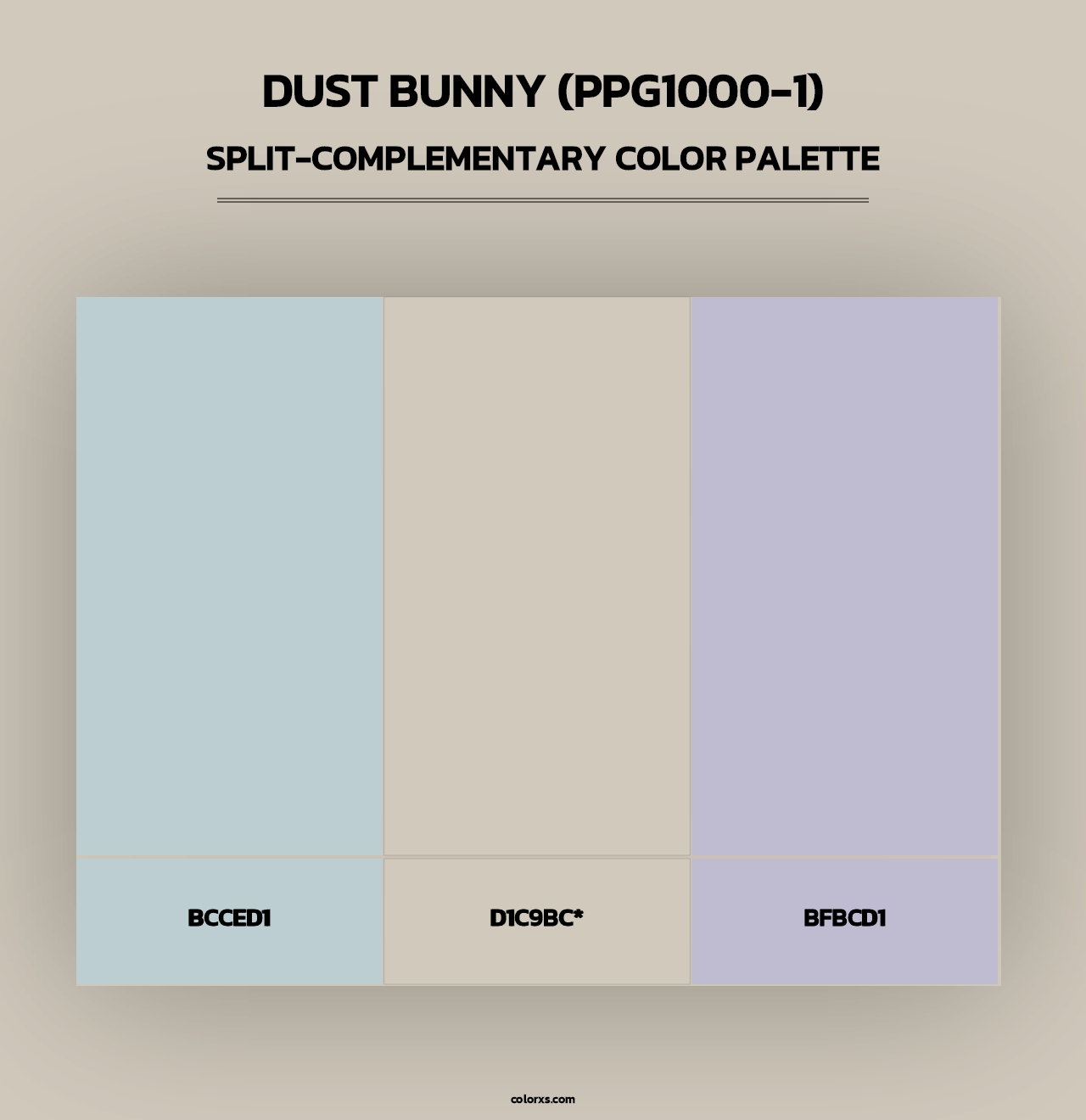 Dust Bunny (PPG1000-1) - Split-Complementary Color Palette