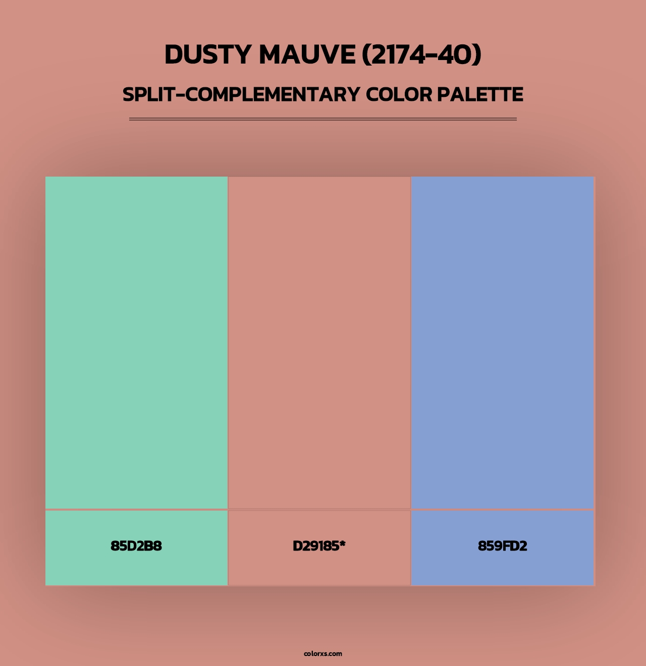 Dusty Mauve (2174-40) - Split-Complementary Color Palette