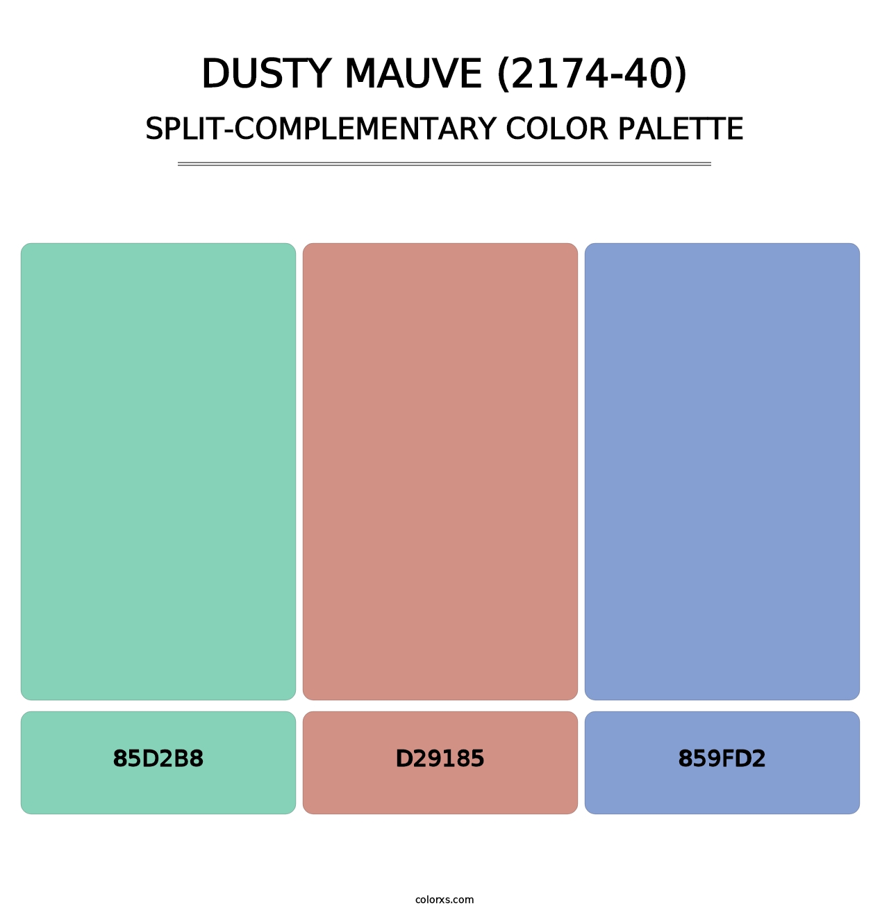 Dusty Mauve (2174-40) - Split-Complementary Color Palette