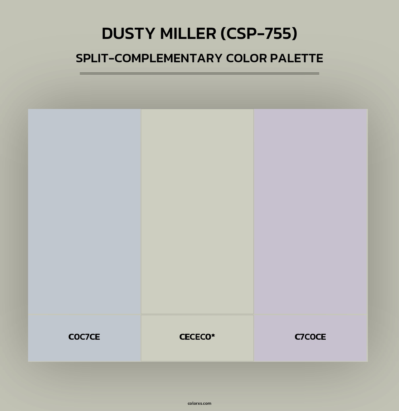 Dusty Miller (CSP-755) - Split-Complementary Color Palette