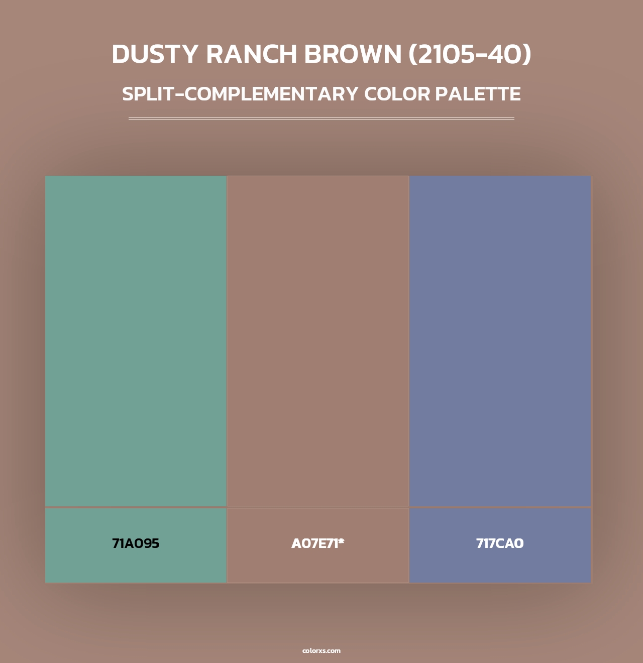 Dusty Ranch Brown (2105-40) - Split-Complementary Color Palette