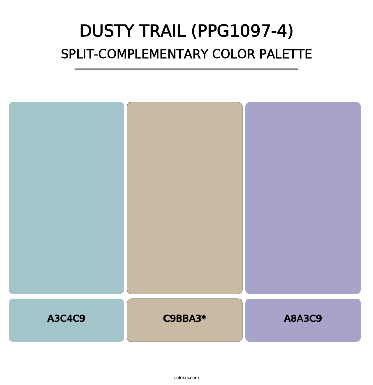 Dusty Trail (PPG1097-4) - Split-Complementary Color Palette
