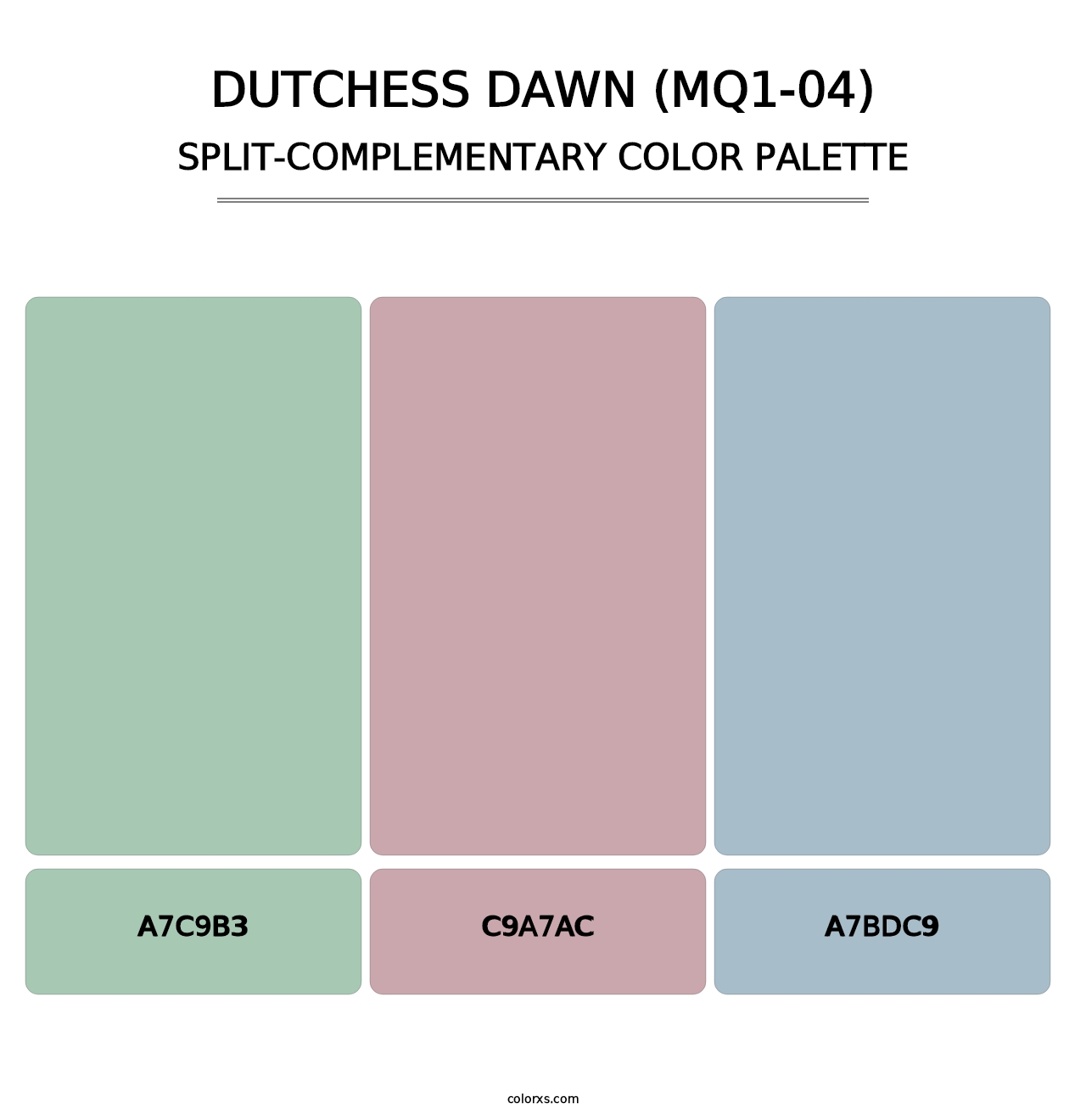 Dutchess Dawn (MQ1-04) - Split-Complementary Color Palette