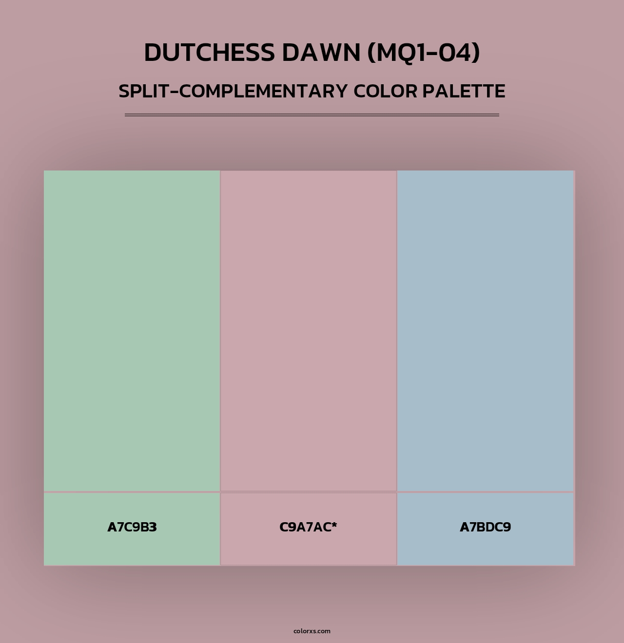 Dutchess Dawn (MQ1-04) - Split-Complementary Color Palette