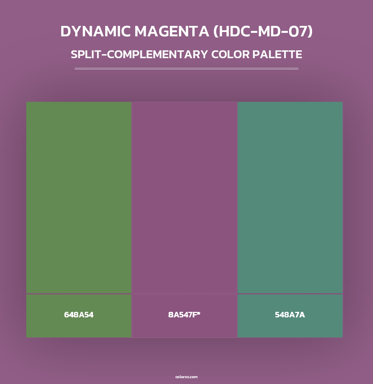 Dynamic Magenta (HDC-MD-07) - Split-Complementary Color Palette