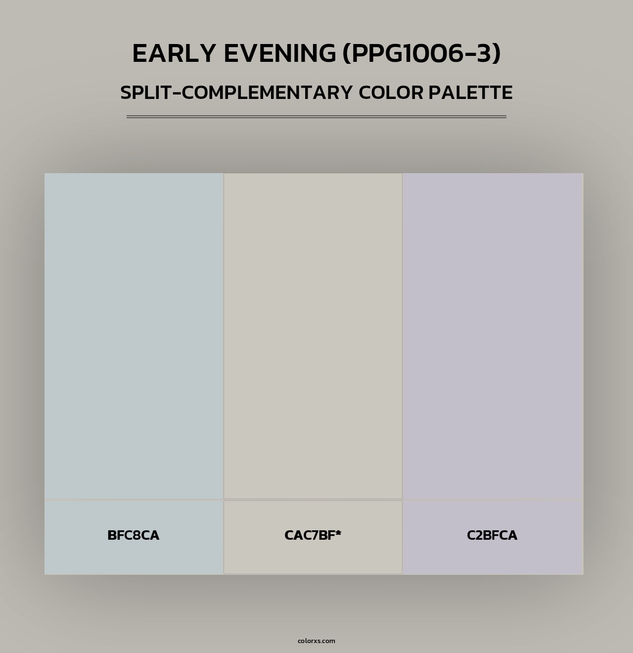 Early Evening (PPG1006-3) - Split-Complementary Color Palette