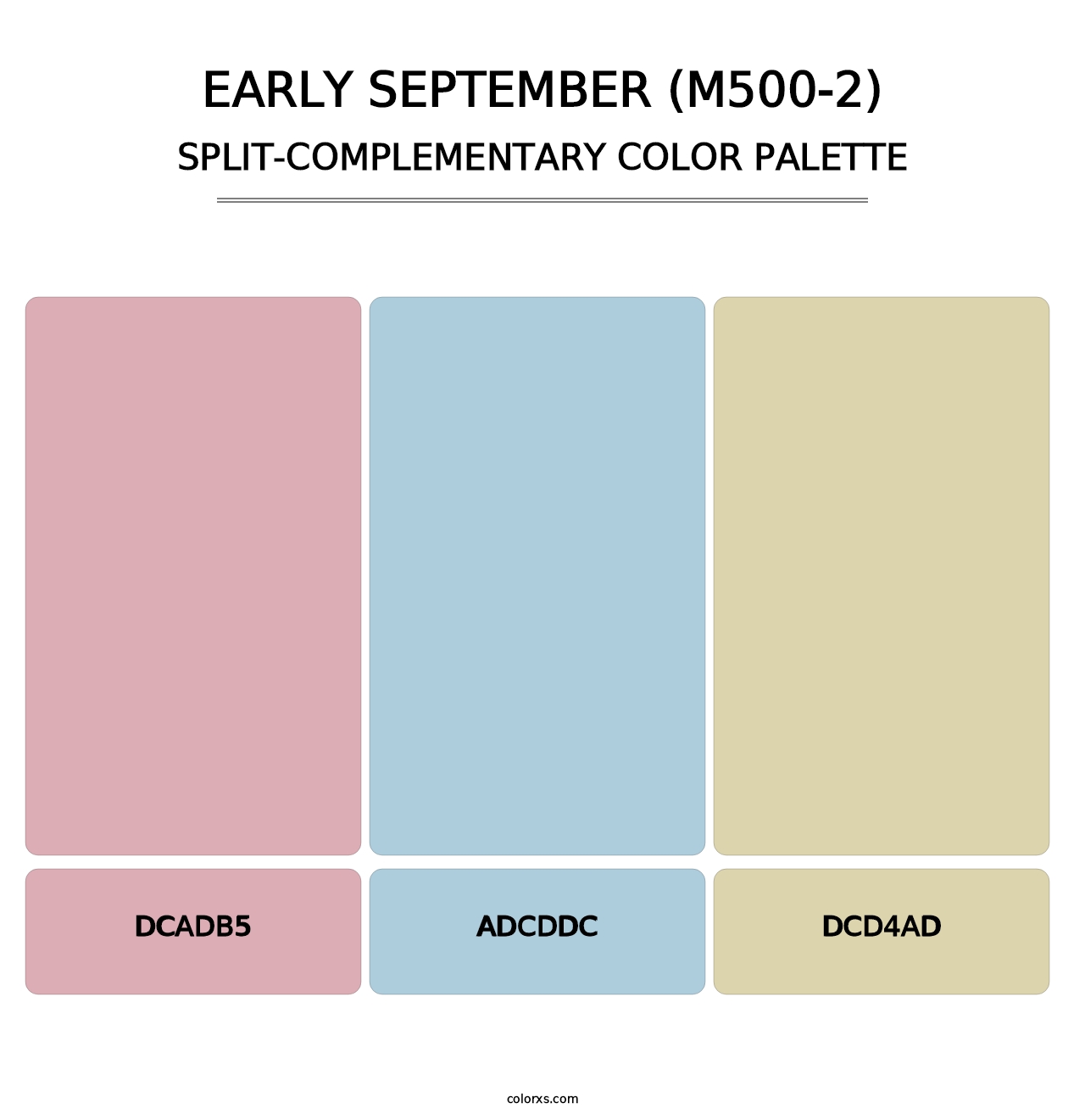 Early September (M500-2) - Split-Complementary Color Palette