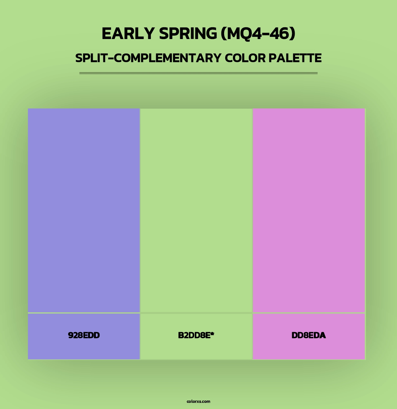 Early Spring (MQ4-46) - Split-Complementary Color Palette