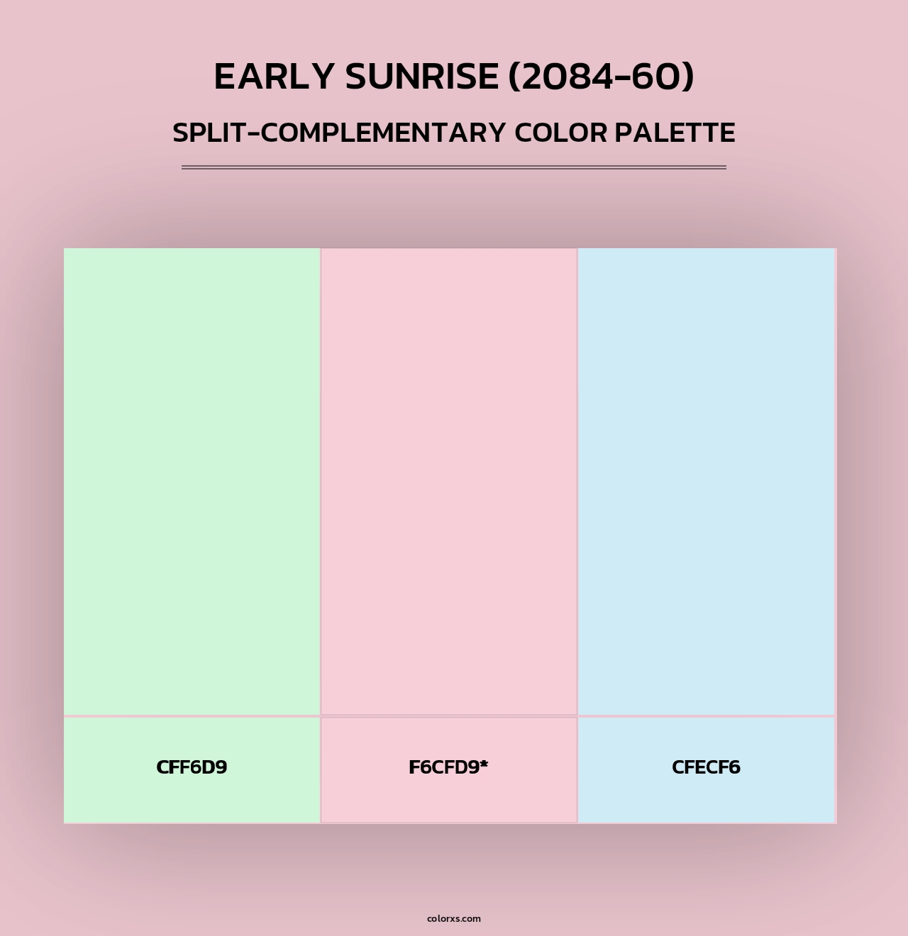 Early Sunrise (2084-60) - Split-Complementary Color Palette