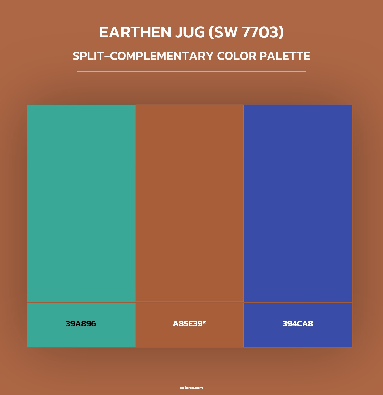 Earthen Jug (SW 7703) - Split-Complementary Color Palette