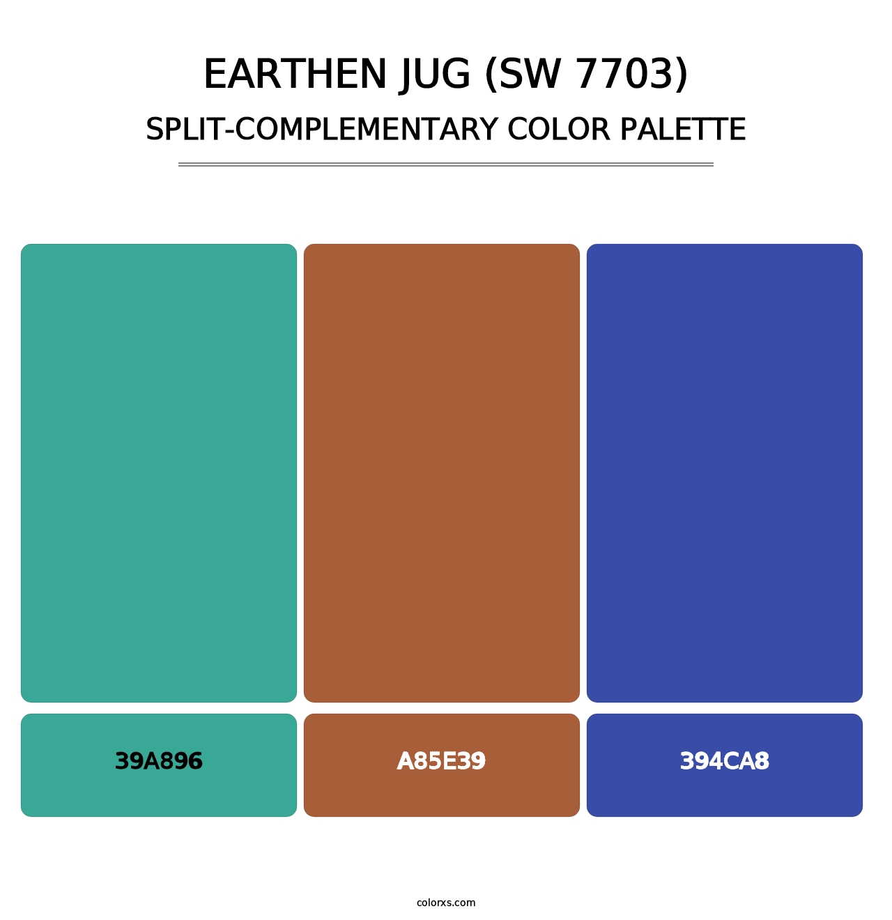 Earthen Jug (SW 7703) - Split-Complementary Color Palette