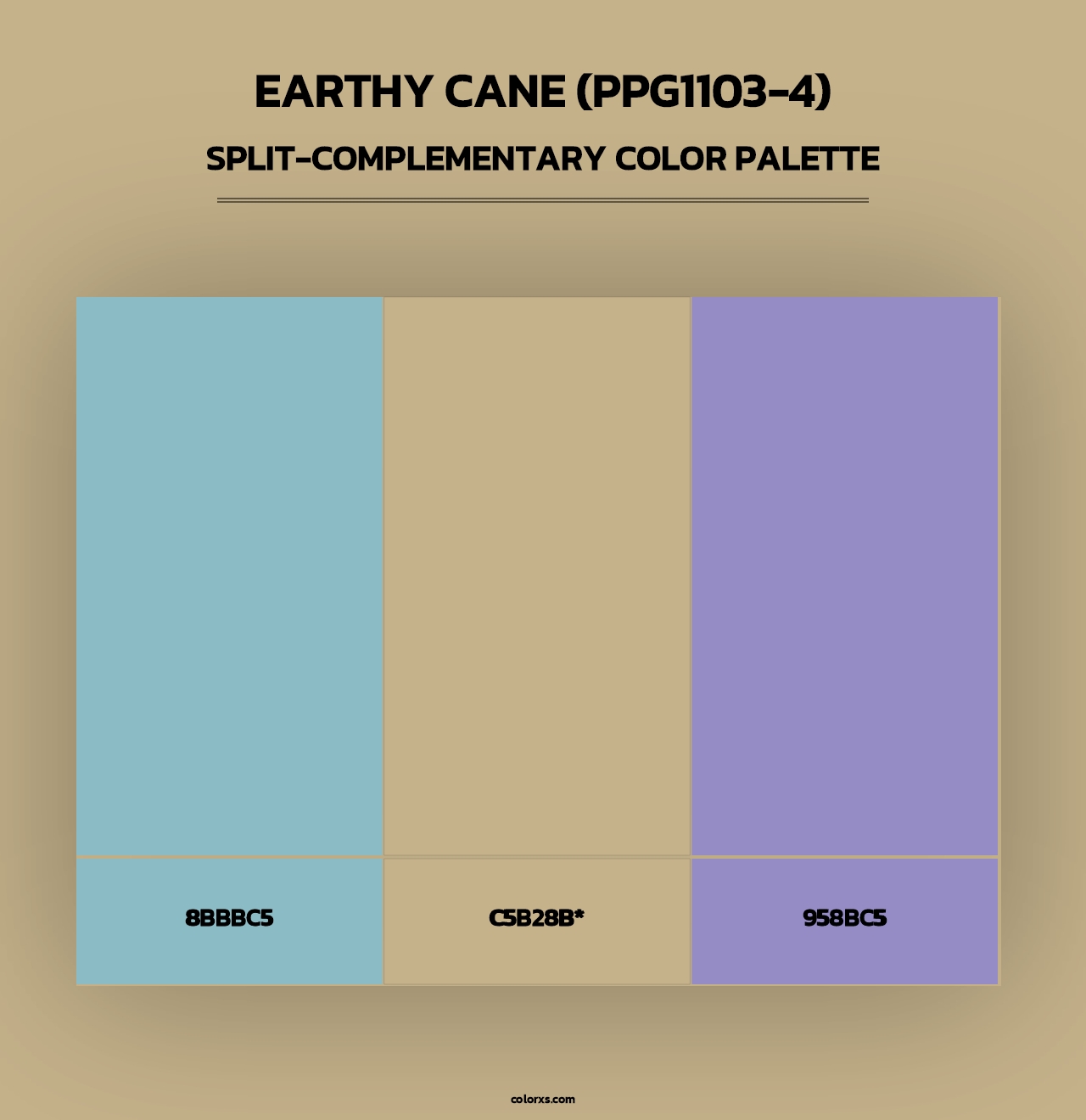 Earthy Cane (PPG1103-4) - Split-Complementary Color Palette