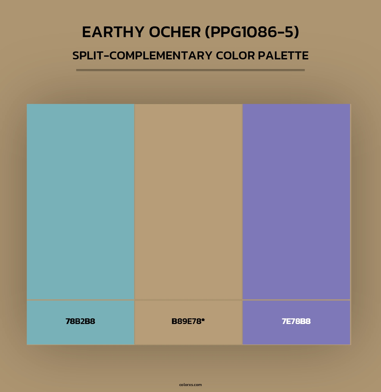 Earthy Ocher (PPG1086-5) - Split-Complementary Color Palette